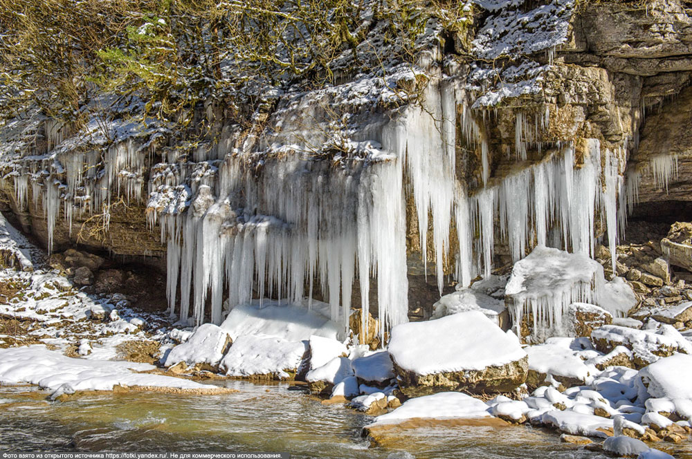 Алебастровый водопад мезмай фото